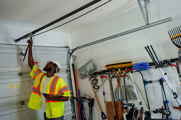 Professional Garage Door Panel Replacement technician working in Dowagiac, MI